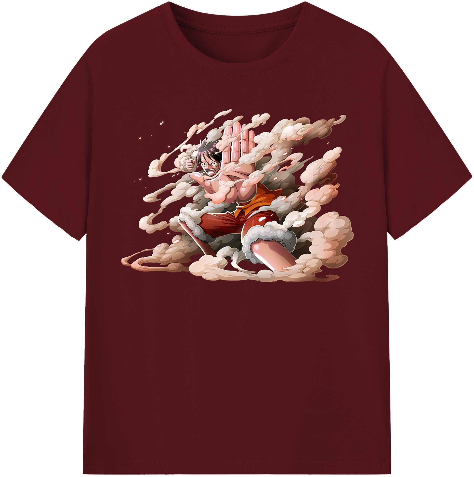 ワンピース モンキー・D・ルフィ ONE PIECE Monkey D. Luffy 綿100％半袖Tシャツ（フロントプリント）